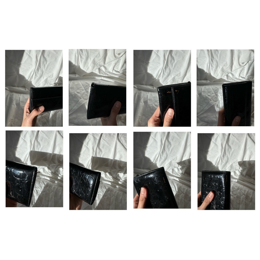 SUPER RARE - Dior Black Patent Leather Logo Ultimate Continental Wallet - Picture 15 of 15